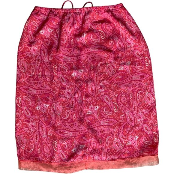 Sleek Paisley Knee Length Skirt Size Medium - Picture 2 of 3
